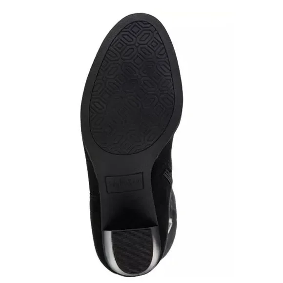 STYLE & CO Wide-Calf Knee-High Suede Dress Boots In Black Size 11M NWOB - Picture 5 of 12